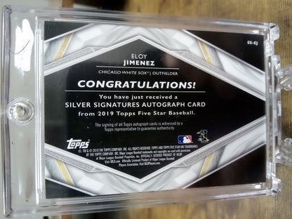 2019 Topps Five Star * Eloy Jimenez * #10/15 Silver Signatures RC Green #SS-EJ