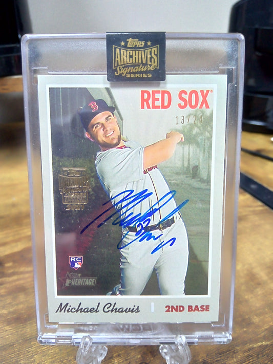 2021 Topps Archives Signatures * Michael Chavis * #13/24 Auto 19 Heritage RC #501