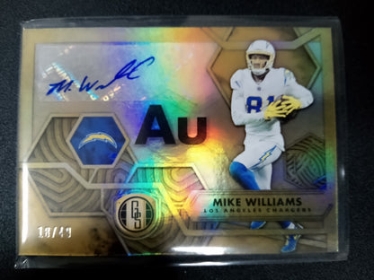 2022 Panini Gold Standard * Mike Williams * #18/49 Au Auto #AU-MWI