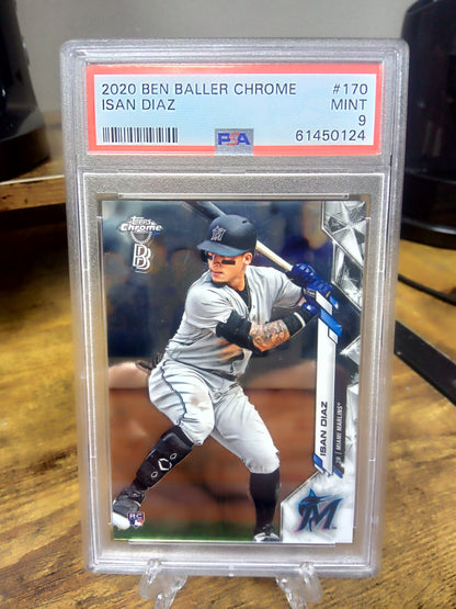 2020 Topps Chrome Ben Baller * Isan Diaz * RC #170 PSA 9