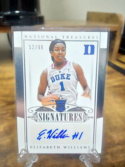 2015 Panini National Treasures * Elizabeth Williams * #52/99 RC Signatures #257