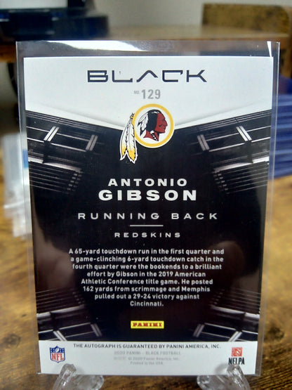 2020 Panini Black * Antonio Gibson * #56/99 RC Auto #129