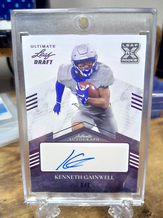 2021 Leaf Ultimate Draft * Kenneth Gainwell * #1/1 XRC Auto Purple #BA-KG1