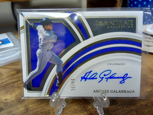 2022 Panini Immaculate * Andres Galarraga * #35/49 Auto #CIS-AG