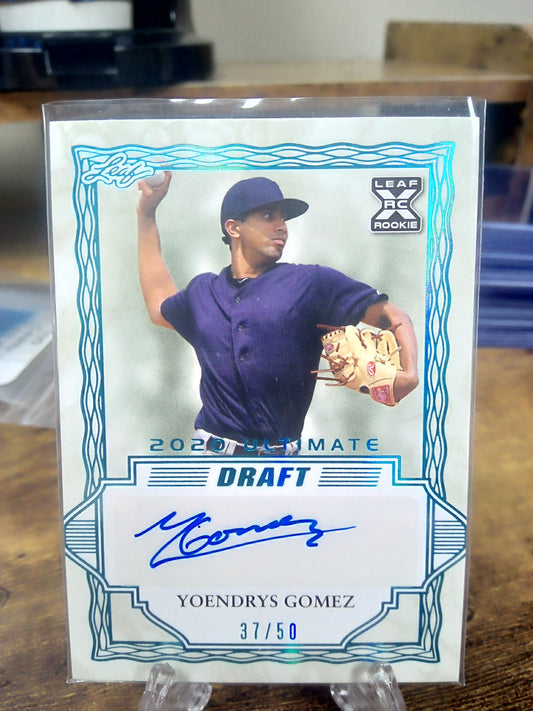 2020 Leaf Ultimate Draft * Yoendrys Gomez * #37/50 Platinum XRC Auto #BA-YG1