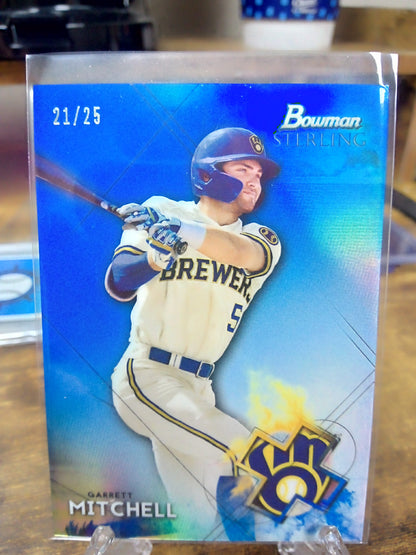 2021 Bowman Sterling * Garrett Mitchell * #21/25 Blue #BSP-38