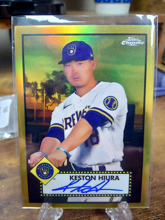 2021 Topps Chrome Platinum * Keston Hiura * #36/50 Auto Gold #PA-KHR