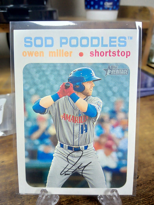 2020 Topps Heritage Minors * Owen Miller * #41/50 White # 166