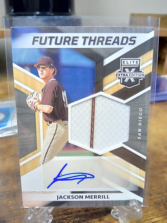 2022 Panini Elite Extra * Jackson Merrill * Future Threads Auto #FTS-JM