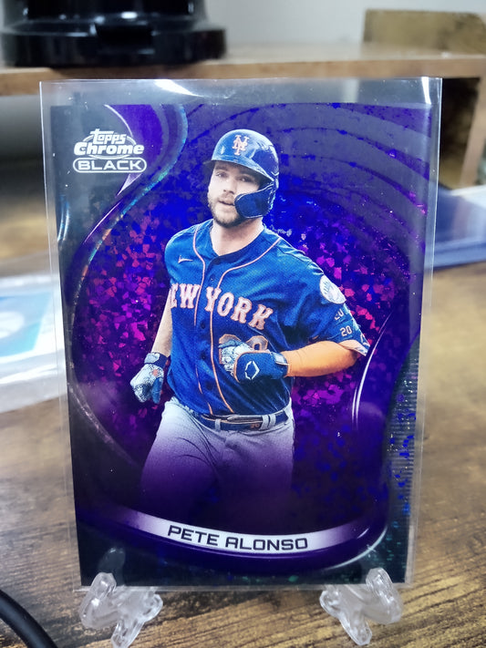 2022 Topps Chrome Black * Pete Alonso * #130/150 Purple Diamond #27