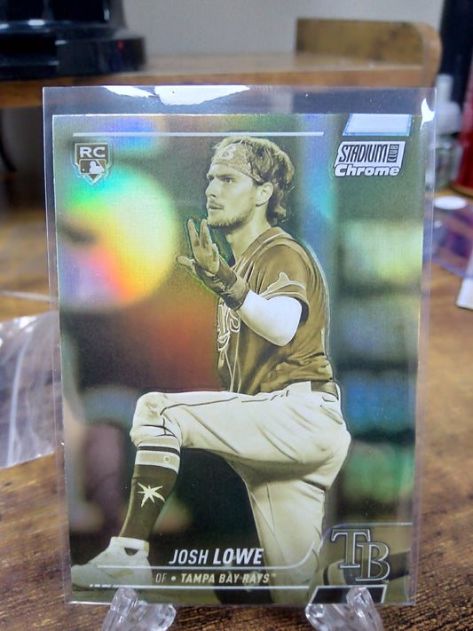 2022 Topps Stadium Club Chrome * Josh Lowe * Gold Minted RC #7 Case Hit