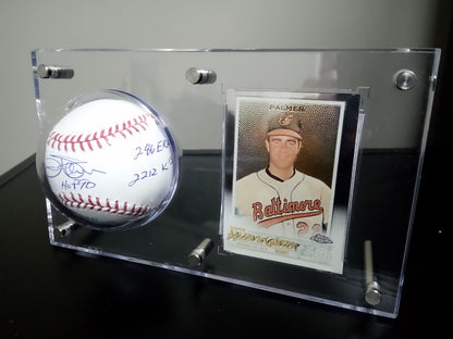 Jim Palmer Signed Baseball / Card Display (6 Inscriptions)