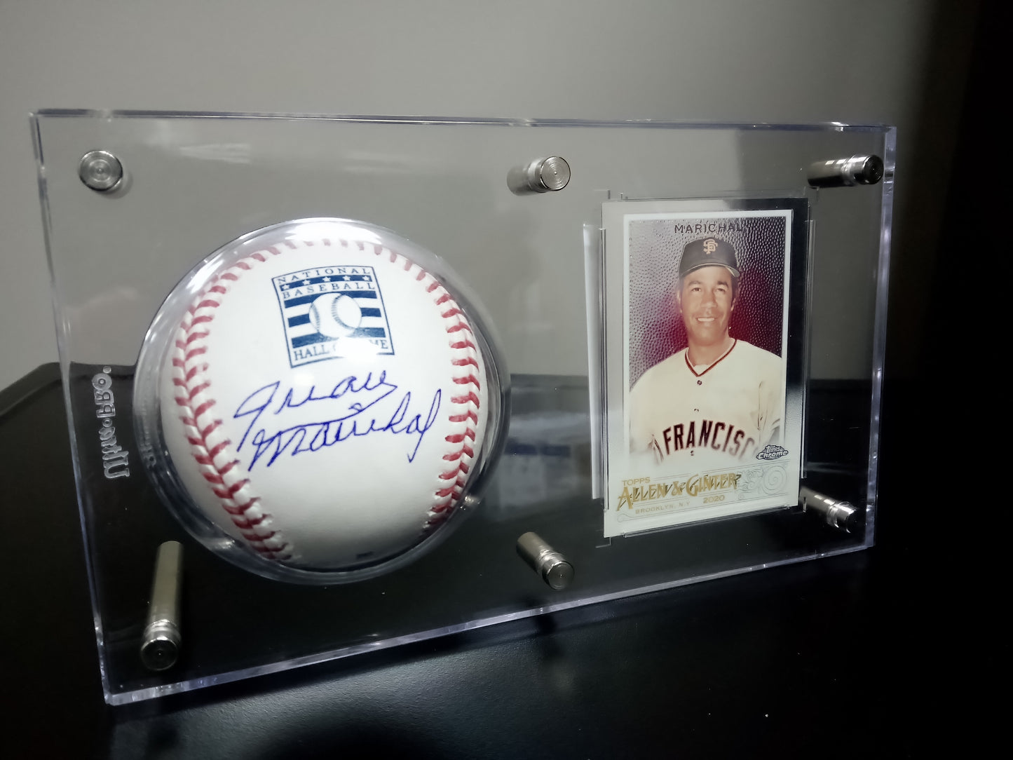 Juan Marichal Signed HOF Baseball / Card Display