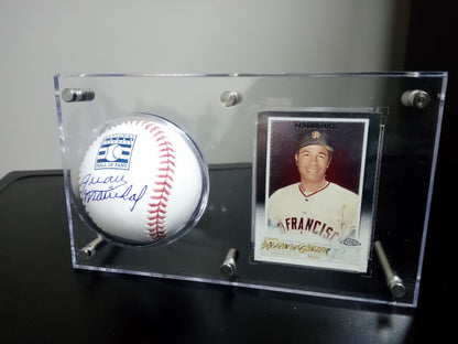 Juan Marichal Signed HOF Baseball / Card Display