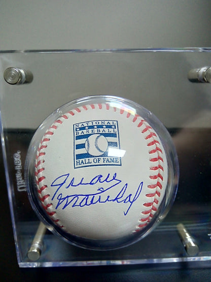 Juan Marichal Signed HOF Baseball / Card Display