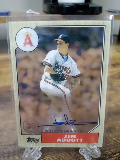 2022 Topps Clearly Authentic * Jim Abbott * Auto #87TBA-JA