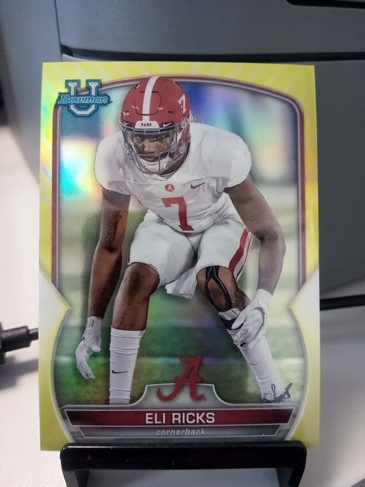 2022 Bowman Chrome U * Eli Ricks * #39/75 Yellow Refractor #28