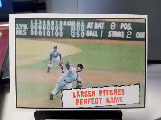 1961 Topps * Don Larsen * Baseball Thrills: Larsen Pitches Perfect Game #402