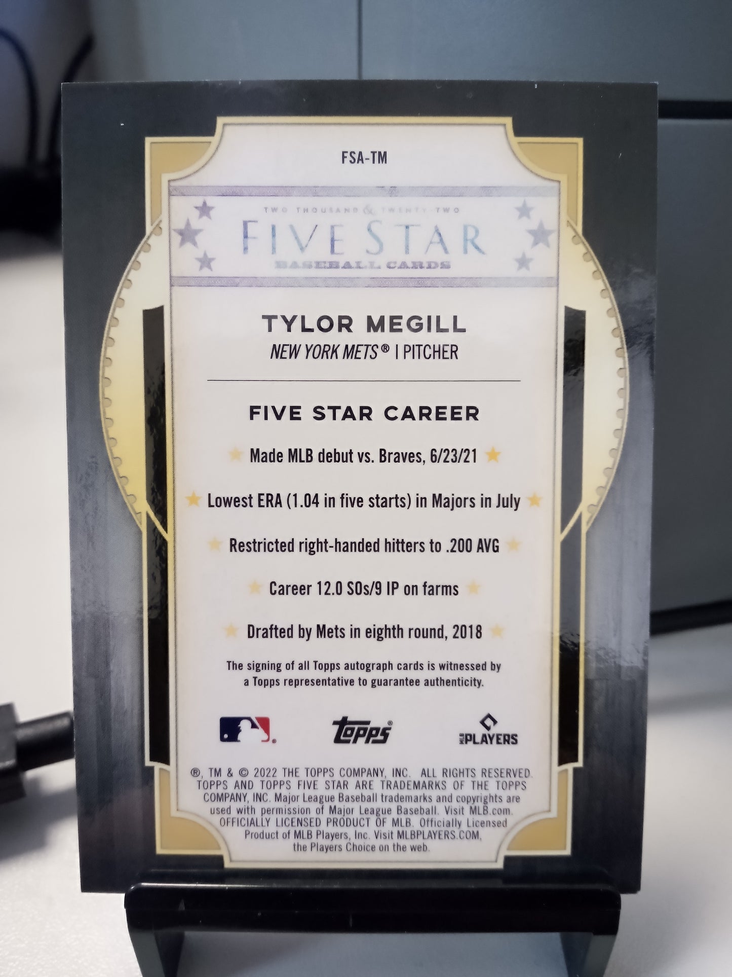 2022 Topps Five Star * Tylor Megill * #14/75 RC Auto Green #FSA-TM