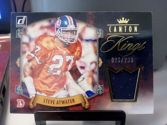 2020 Panini Donruss * Steve Atwater * #025/299 Canton Kings Relic #CK-SA