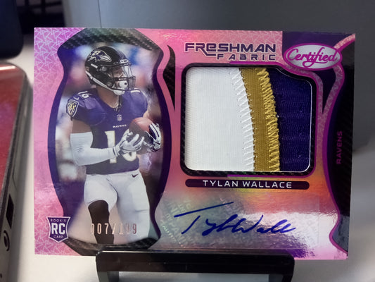 2021 Panini Certified * Tylan Wallace * #007/299 Freshman Fabric RC Pink #226