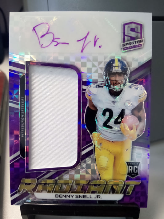 2019 Panini Spectra * Benny Snell Jr * #19/35 Neon Purple Radiant RPA #RRPS-14