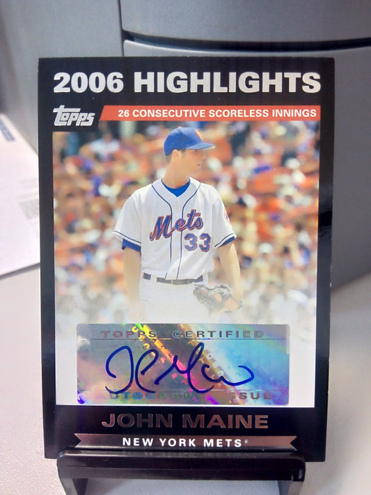 2007 Topps 2006 Highlights Auto John Maine #HAJM Auto