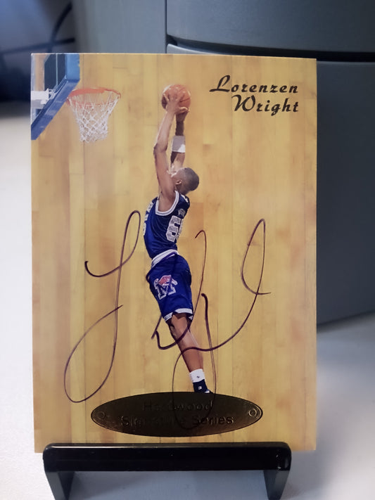 1997-98 Hardwood Signature Series * Lorenzen Wright * #964/7500 Memphis Tigers Auto #15