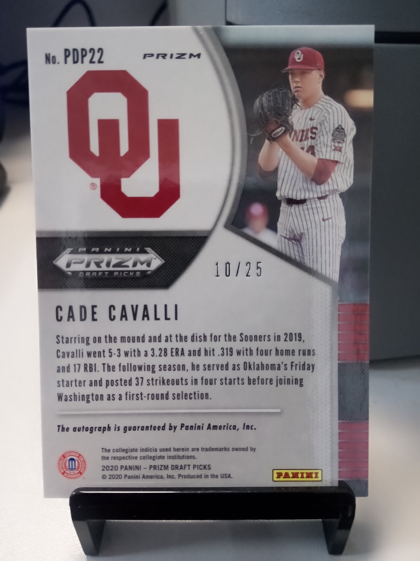 2020 Panini Prizm Draft Picks * Cade Cavalli * #10/25 Tiger Stripes Auto #PDP22