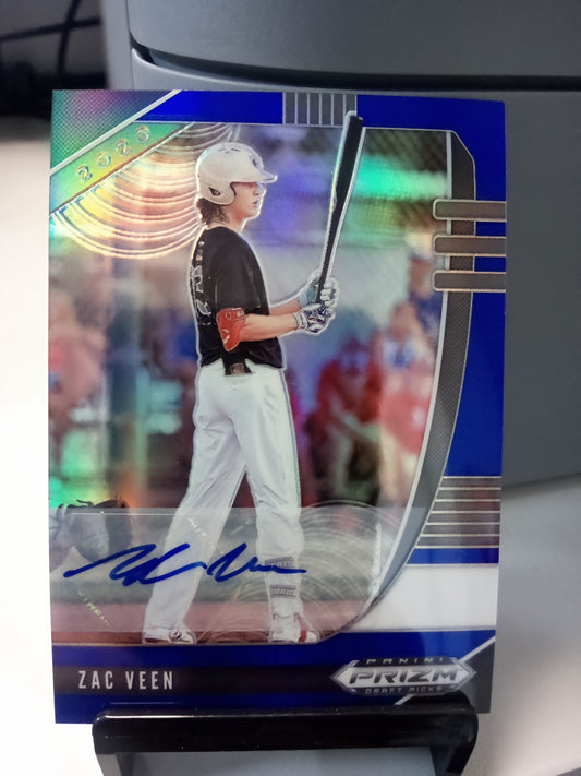 2020 Panini Prizm Draft Picks * Zac Veen * #29/60 Blue Auto #PDP9