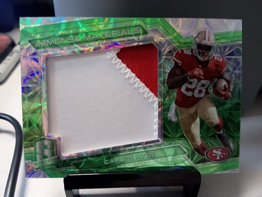 2016 Panini Spectra * Carlos Hyde * #15/25 Immense Materials Neon Green #5