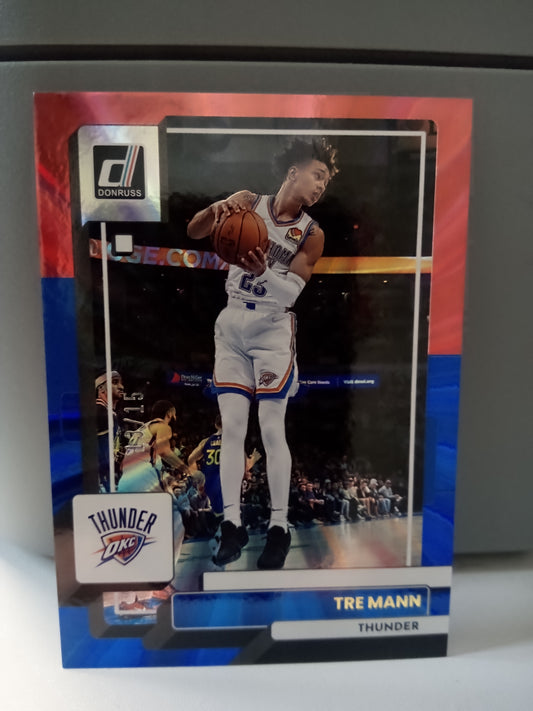 2022-23 Panini Donruss * Tre Mann * #13/15 Holo Red and Blue Laser #103