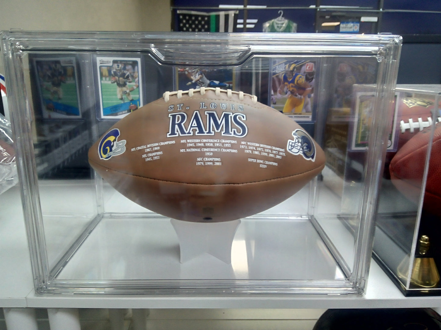 St. louis Rams Limited Edition Commemorative Football Display