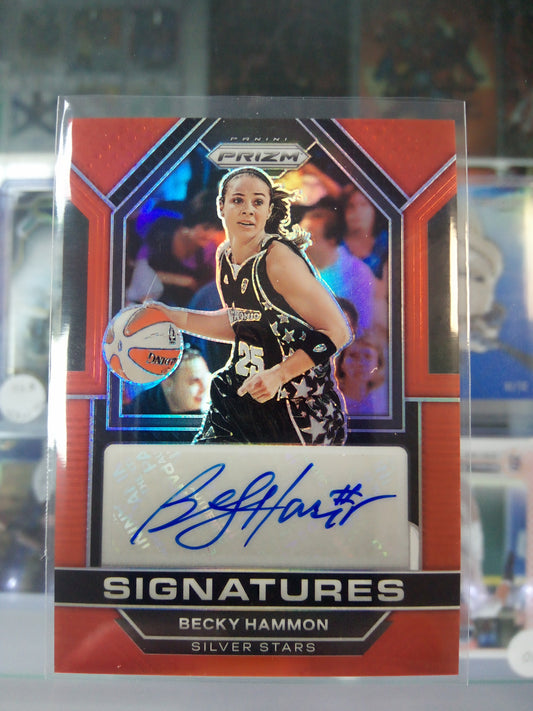 2023 Panini Prizm WNBA * Becky Hammon * #16/99 Auto Red #SG-BHM