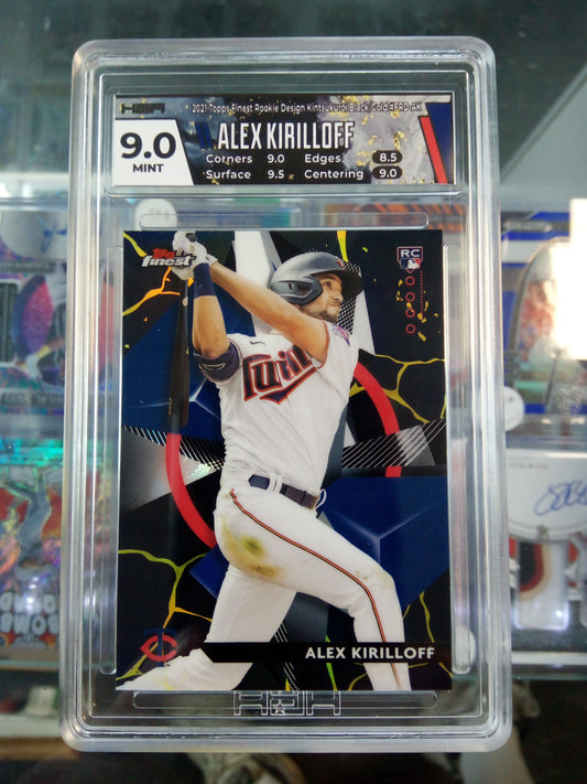 2021 Topps Finest * Alex Kirilloff * Kintsukuroi Black/Gold RC #FRD-AK - HGA 9