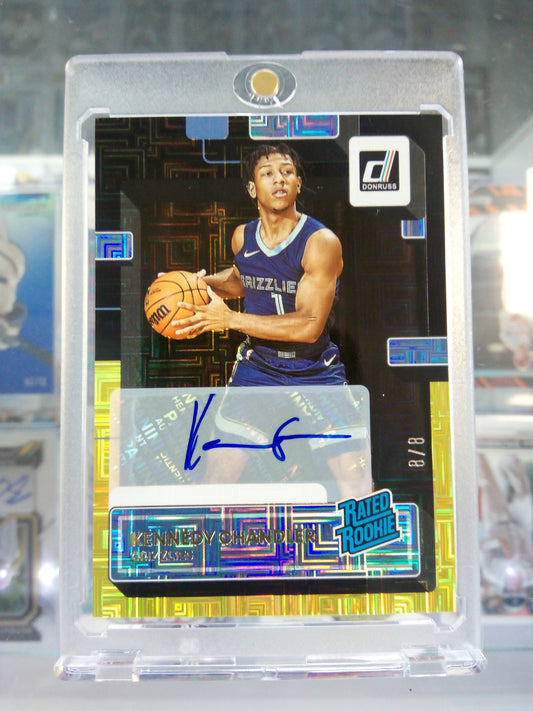 2022-23 Donruss * Kennedy Chandler * #8/8 Choice Black Gold RR Auto #236 (Grizzlies)