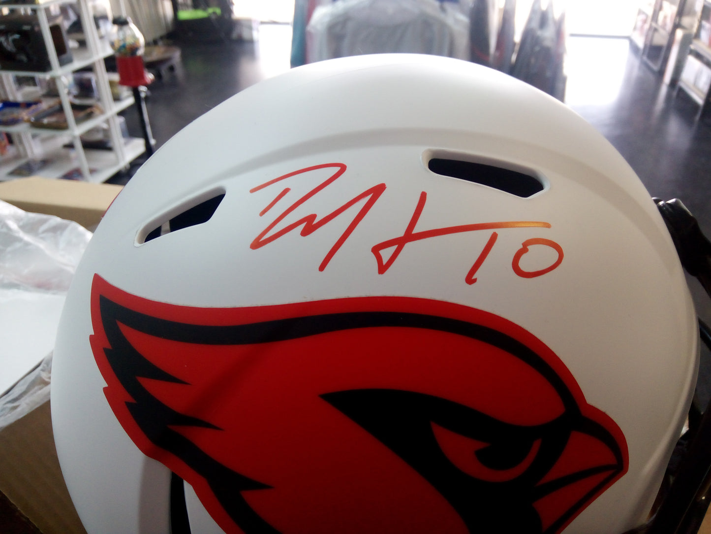 DeAndre Hopkins Signed Arizona Cardinals Full Size Lunar Helmet * Fanatics