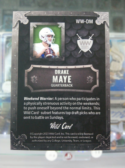 2023 Wild Card Matte * Drake Maye * #31/75 Weekend Warrior Rookie