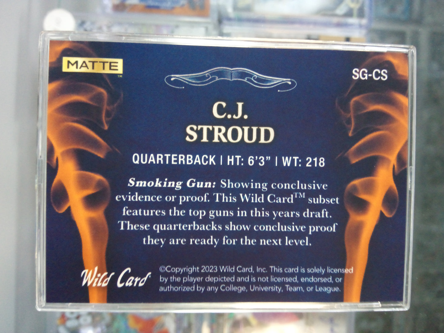 2023 Wild Card Matte * CJ Stroud * #54/100 Smoking Guns Chase Rookie #SG-CS