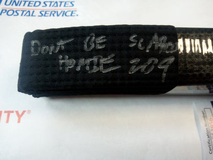 Nick Diaz Signed Black Belt * Don't Be Scared Homie 209 * JSA