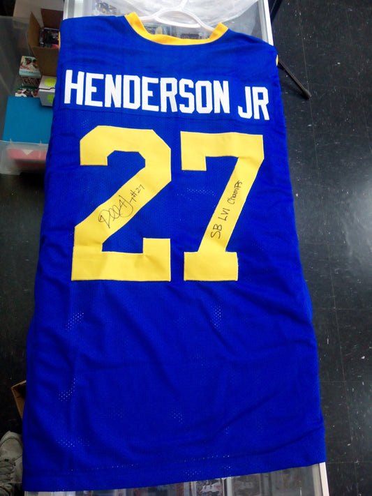 Darrell Henderson Signed Rams Jersey - TNC