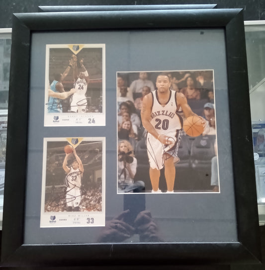 Memphis Grizzlies Signed Framed Photos * 19" X 20"