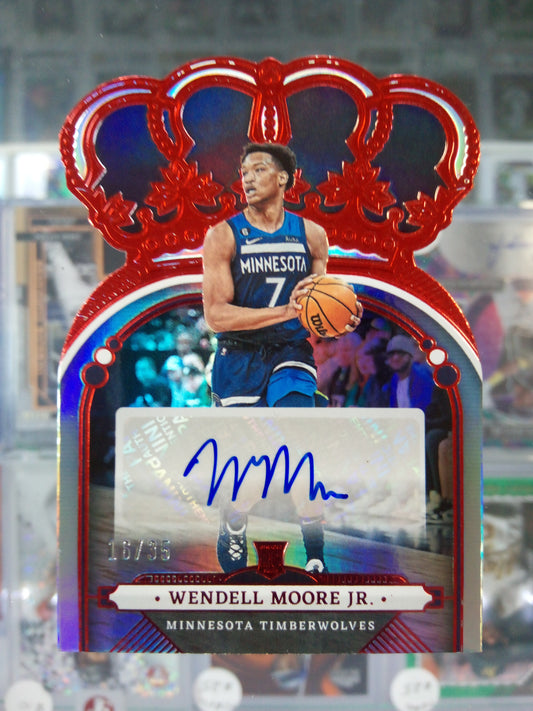 2022-23 Panini Crown Royale * Wendell Moore Jr * #16/35 RC Auto Red #RCA-WMJ