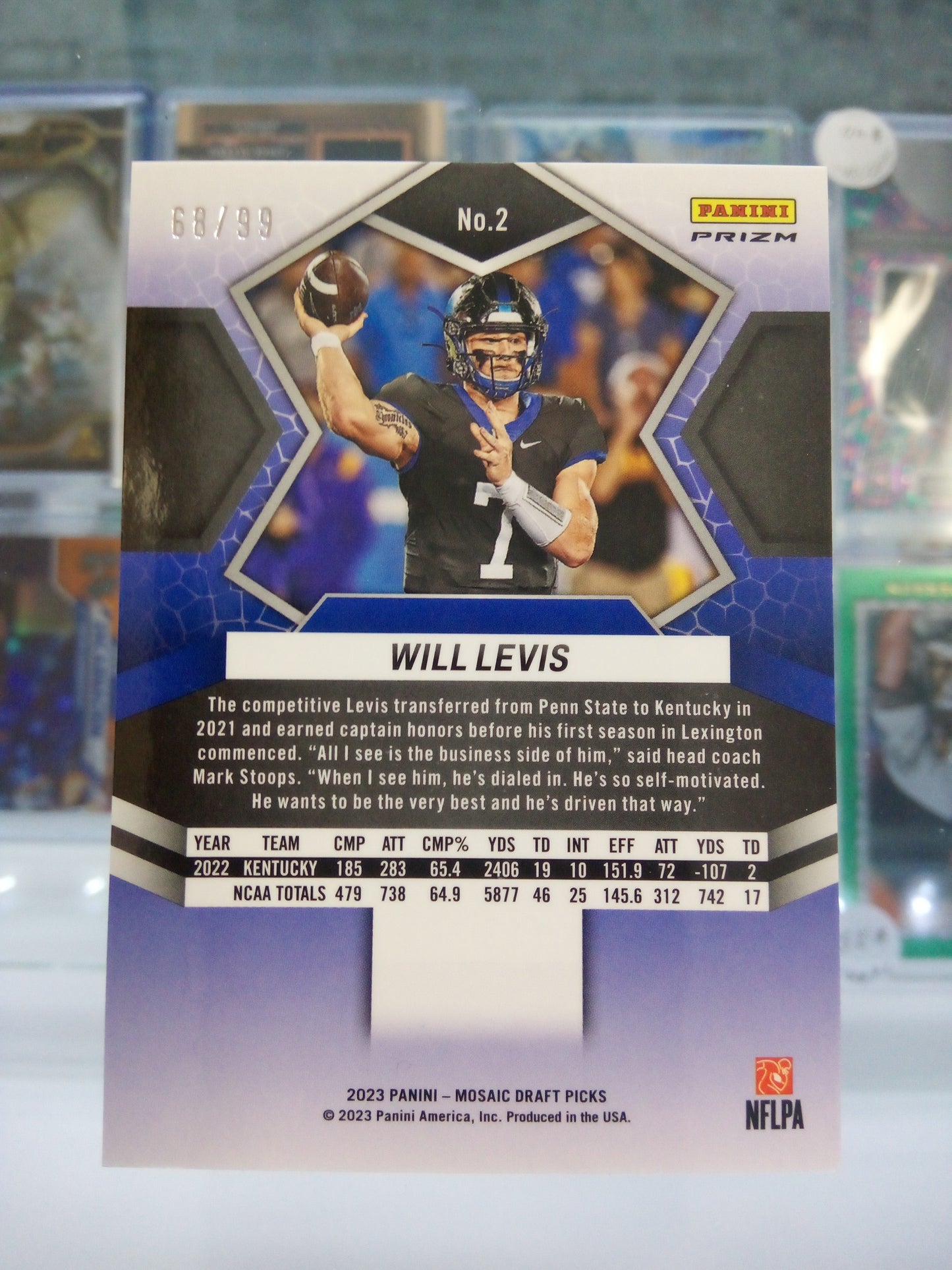 2023 Mosaic Draft Picks * Will Levis * #68/99 Red Prizm #2