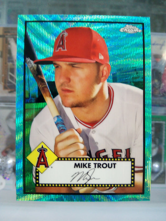 2021 Topps Chrome Platinum Anniversary * Mike Trout * Aqua #156