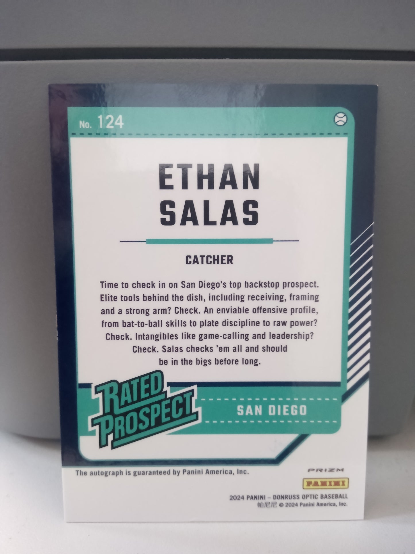 2024 Donruss Optic * Ethan Salas * Rated Prospects Silver Auto #124