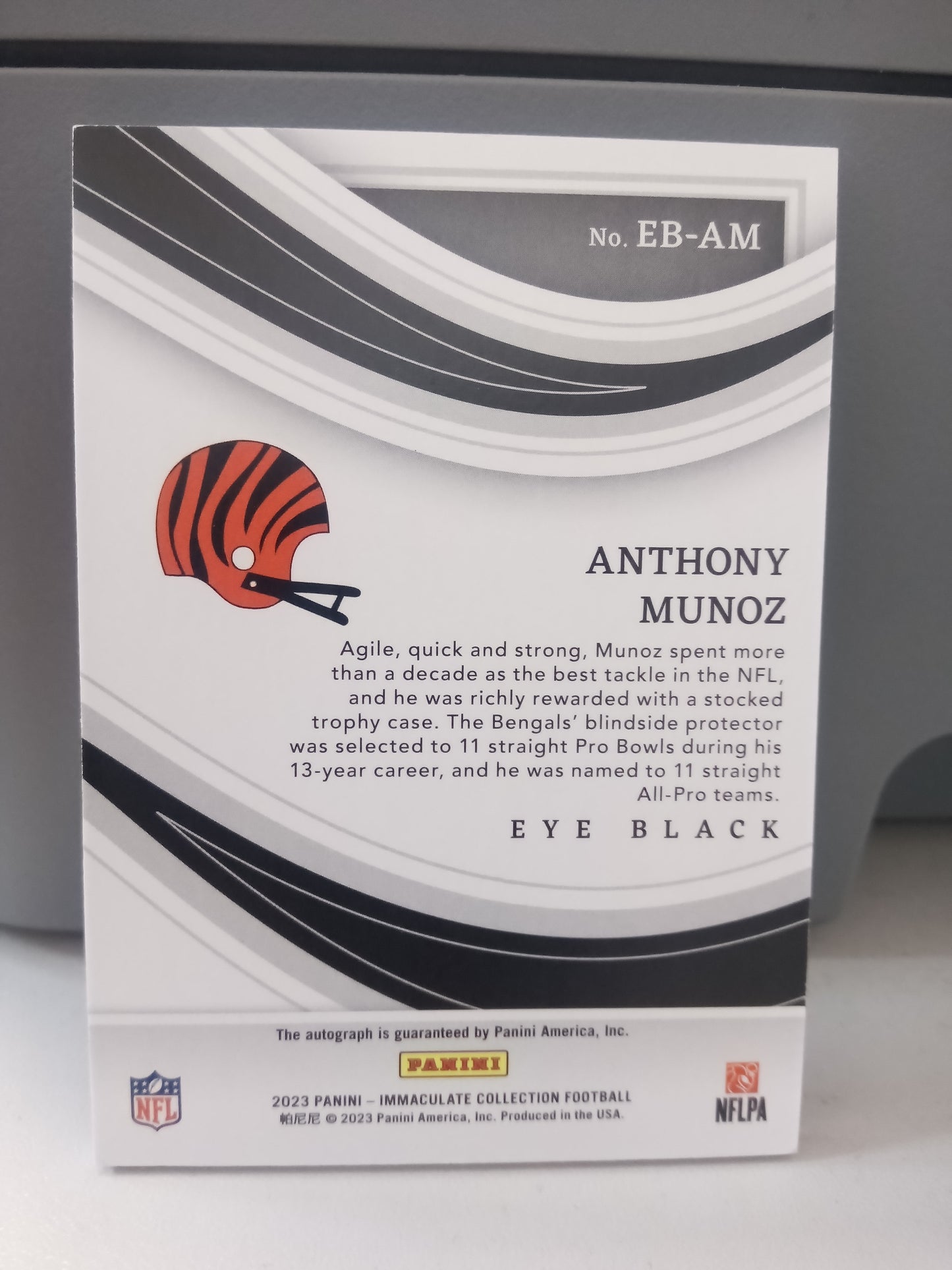 2023 Panini Immaculate * Anthony Munoz * #41/49 Eye Black Auto #EB-AM