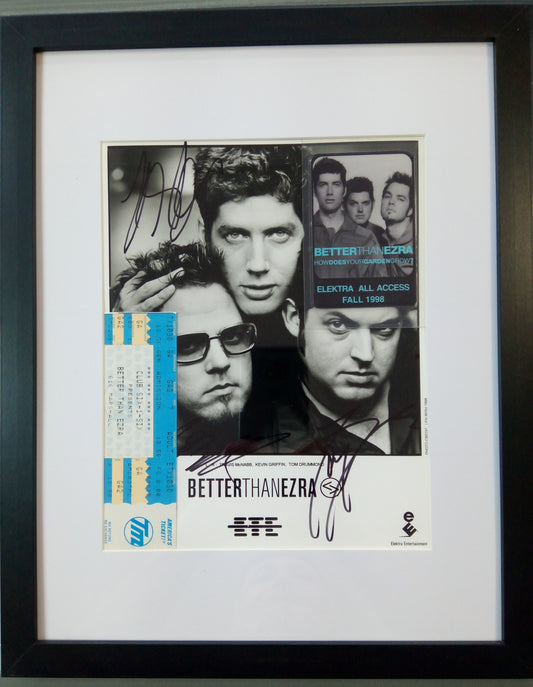 Better Than Ezra Signed Framed Photo * 1998 Club 6-1-6