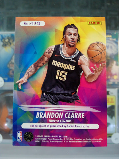 2021-22 Panini NBA Hoops * Brandon Clarke * Ink Auto #HI-BCL