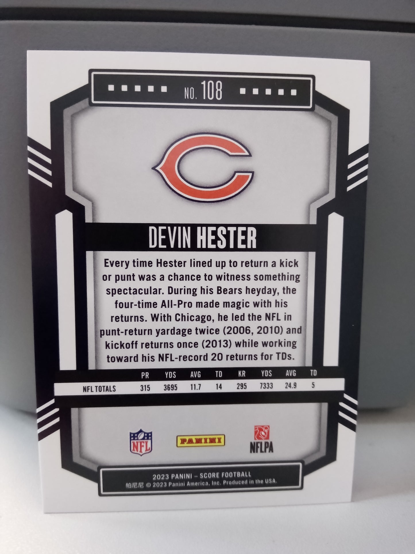 2023 Panini Score * Devin Hester * #148/199 Ellipse #108